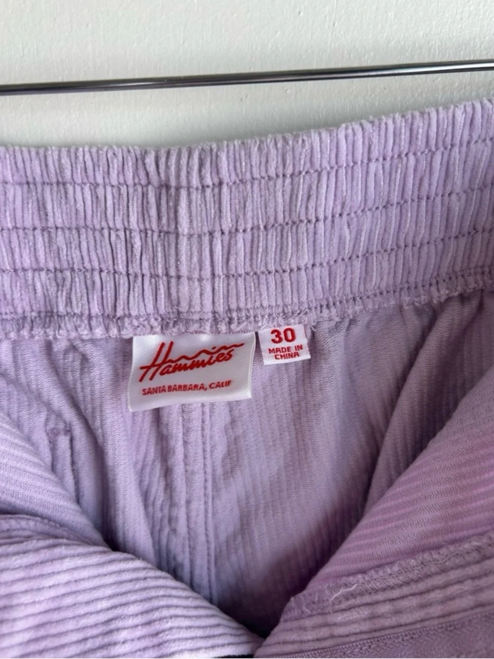 Hammies - Corduroy High-Rise Women's Shorts - Lavender :: Size 30 - Picture 3 of 3